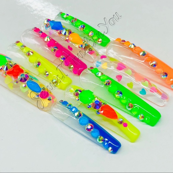 NEON LIGHTS - XXL BALLERINA PRESS ON NAILS - Picture 11 of 13